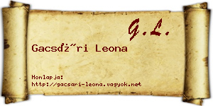 Gacsári Leona névjegykártya